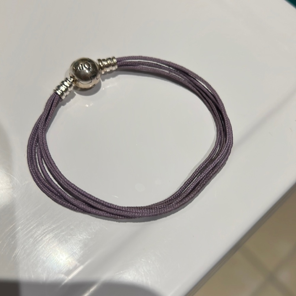 Pandora fabric charm bracelet ….7 inches